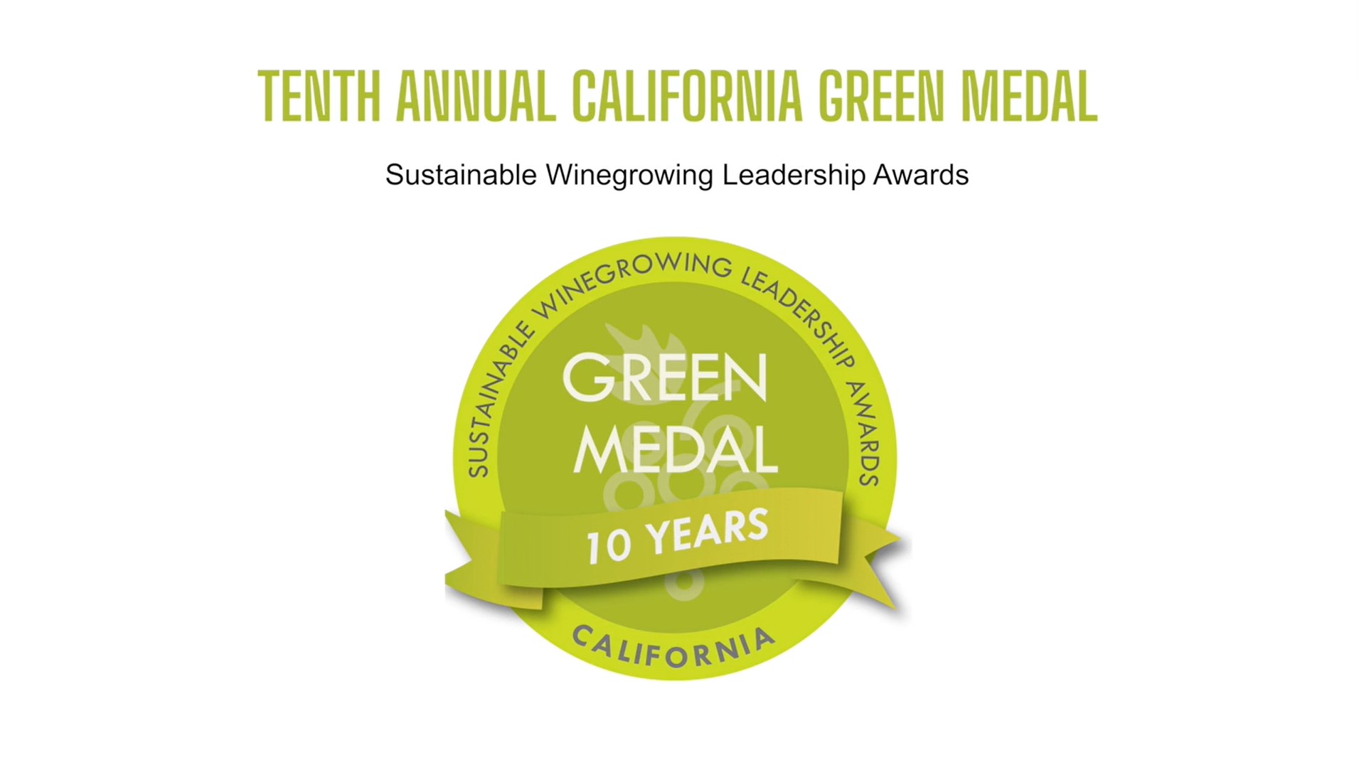 10th annual ca green medal